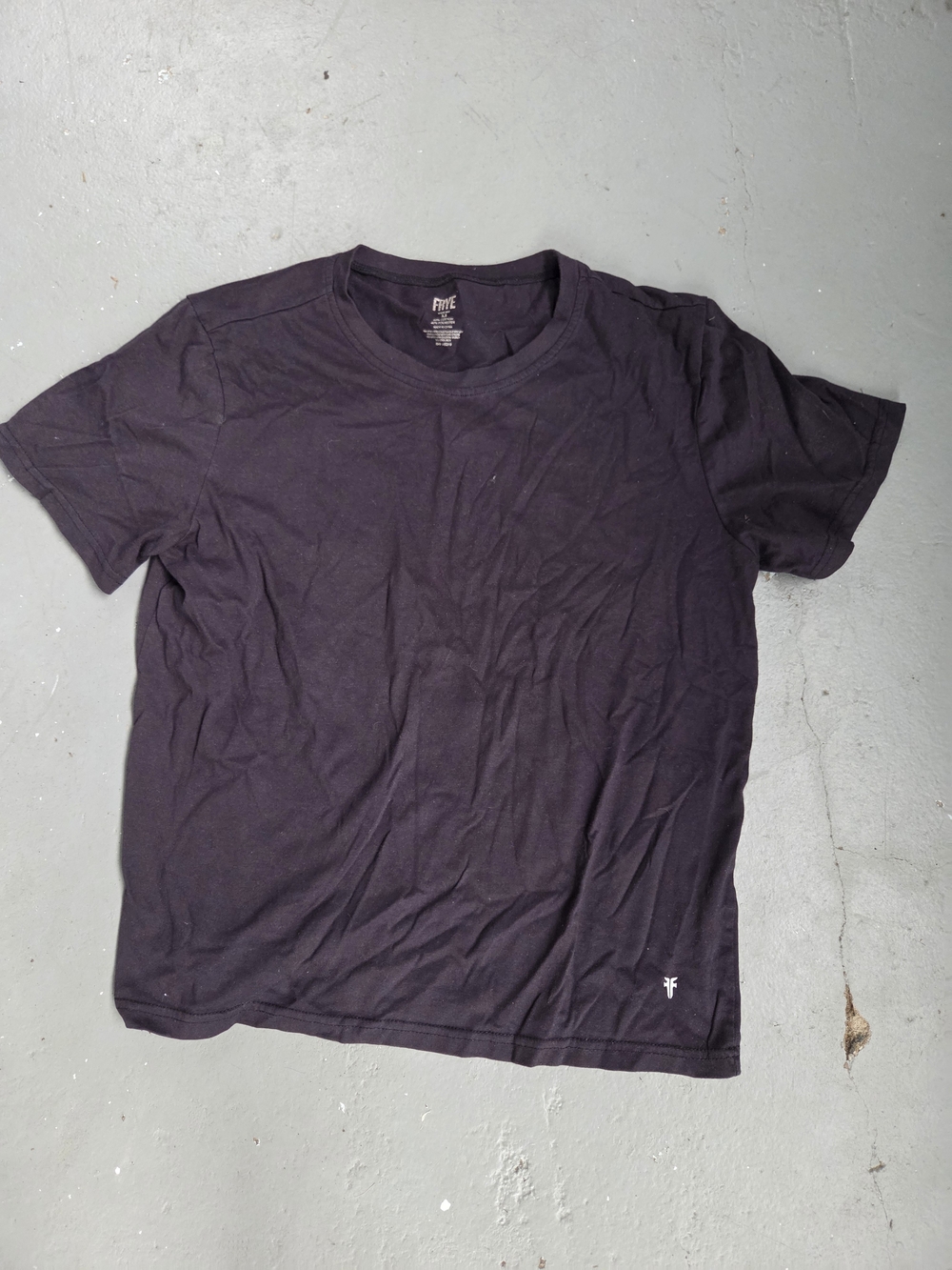 Black Crew Neck Short Sleeve T-Shirt, Size M